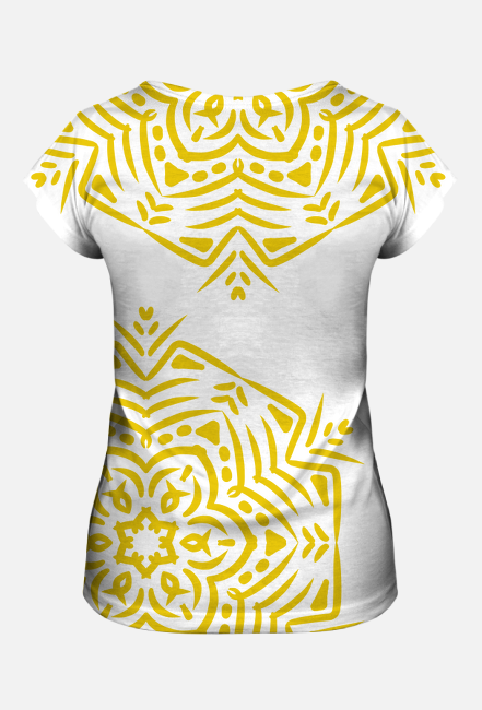 Tshirt Mandala Yellow Fullprint