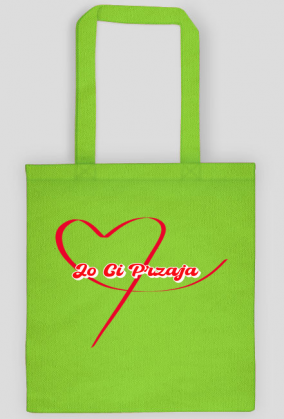 Torba-Ręcznie rysowane czerwone serce - Wyraz miłości w śląskim slangu-Jo ci przaja czyli Ja cię kocham.