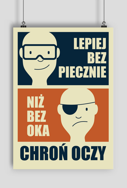 Chroń oczy - plakat BHP A2