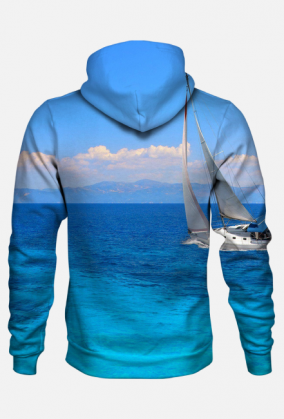 Biała bluza z kapturem UNISEX Kapitan różne rozmiary