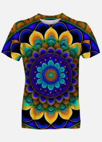 Koszulka-"Uspokajające Kwiaty w Symetrycznej Aranżacji"