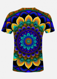 Koszulka-"Uspokajające Kwiaty w Symetrycznej Aranżacji"