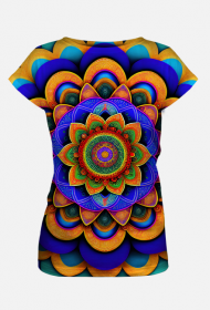 Koszulka-"Mandala Uspokajające Kwiaty w Symetrycznej Aranżacji"