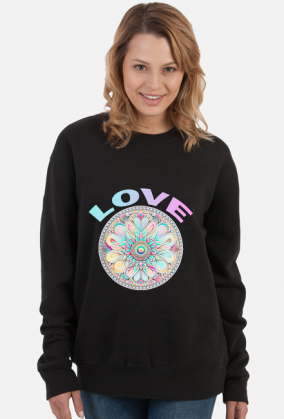 Bluza-"Mandala Uspokajające Kwiaty w Symetrycznej Aranżacji"