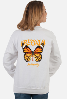 Bluza z motylem i napisem freedom