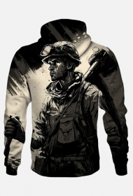 Bluza z kapturem -górnik na szychcie