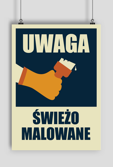 Świeżo malowane - plakat BHP A2