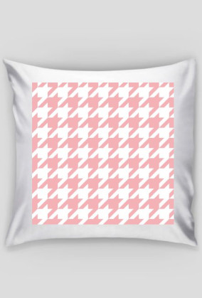 Poduszka z różową pepitką