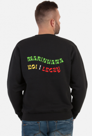Bluza bez kaptura "Marihuana koi i leczy" męska