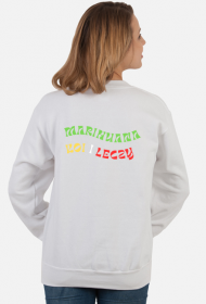 Bluza bez kaptura "Marihuana koi i leczy" damska