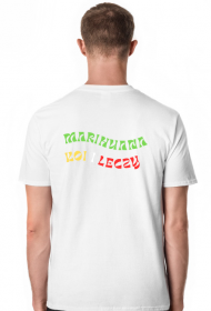 Koszulka T-shirt "Marihuana koi i leczy" męska