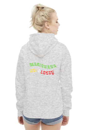 Bluza z kapturem "Marihuana koi i leczy" damska