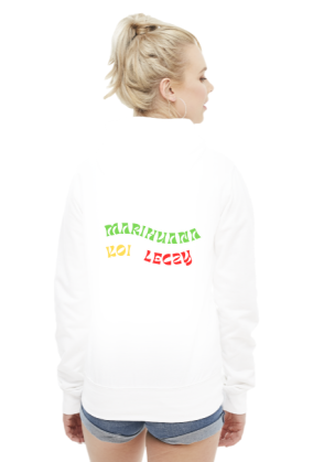 Bluza z kapturem "Marihuana koi i leczy" damska