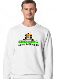 Bluza męska z logiem AgroPatryQ 25 nadruk przód i tył napis czarno-zielony