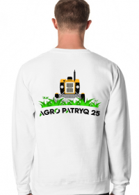 Bluza męska z logiem AgroPatryQ 25 nadruk przód i tył napis czarno-zielony