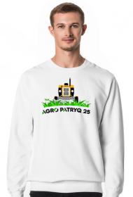 Bluza męska z logiem AgroPatryQ 25 napis czarno-zielony
