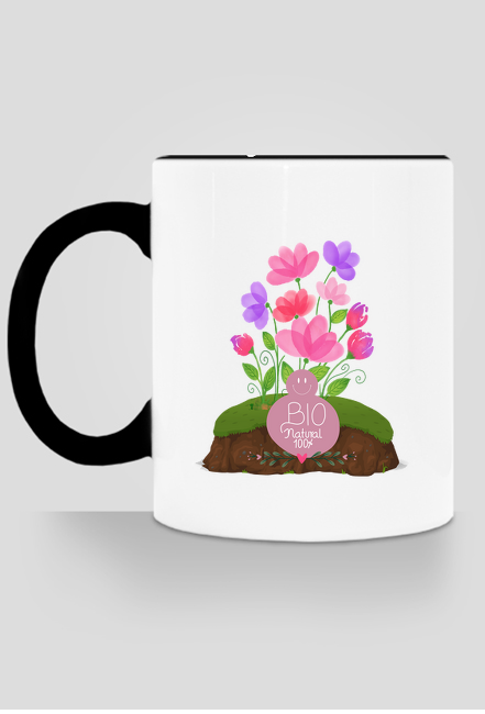 Kubek Bio natural kwiaty