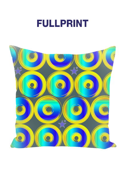 Poduszka niebiesko-żółte winyle