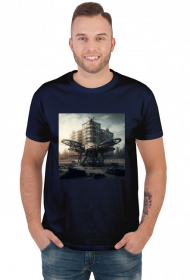 post-apocalyptic drone shooting at the building