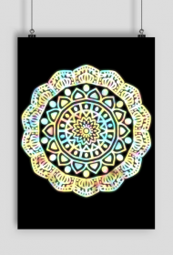 Poster mandala 005 black