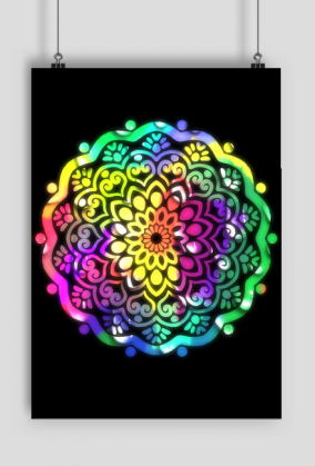 Poster mandala 006 black