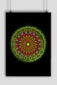 Poster mandala 009 black