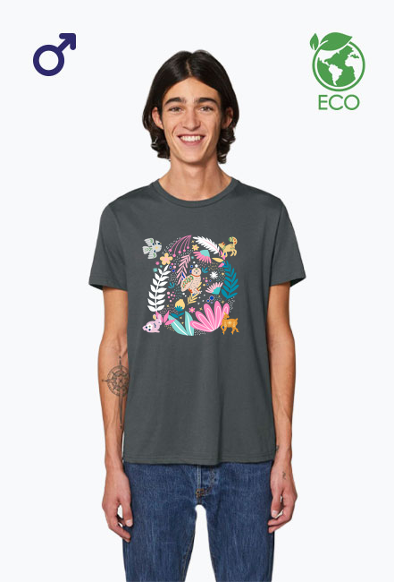 T-shirt męski Ogród w stylu folk