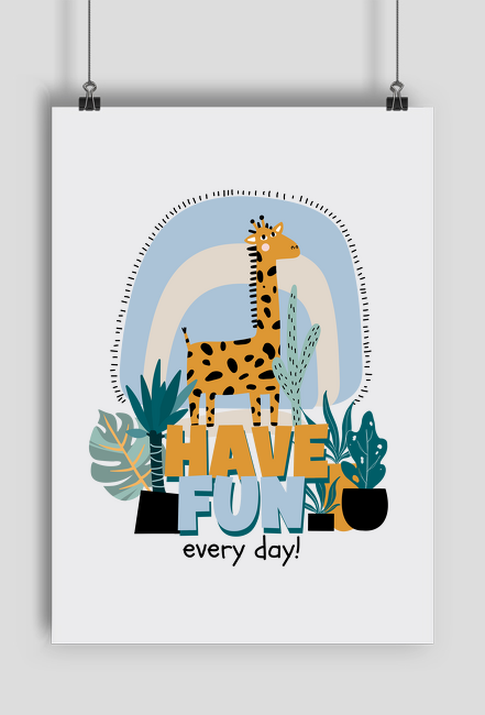 Plakat Żyrafa ma fun