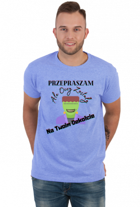 Koszulka męska - Potwór, dwustronna (Niebieska, biała i kolory)