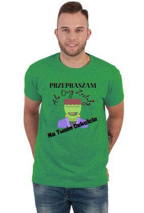 Koszulka męska - Potwór, dwustronna (Niebieska, biała i kolory)