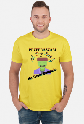 Koszulka męska - Potwór, dwustronna (Niebieska, biała i kolory)