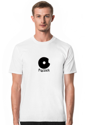 Pączek logo biała koszulka