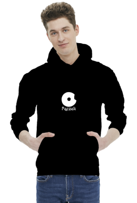 Pączek logo czarna męska bluza