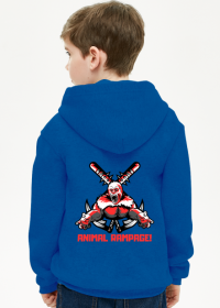 Bluza Animal Rampage, jednostronna, niebieska, różne kolory (czerwony napis, tył)