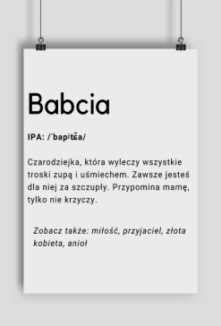 Plakat dla babci