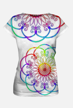 Tshirt Mandala rainbow 001