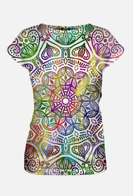 T shirt Mandala rainbow 002