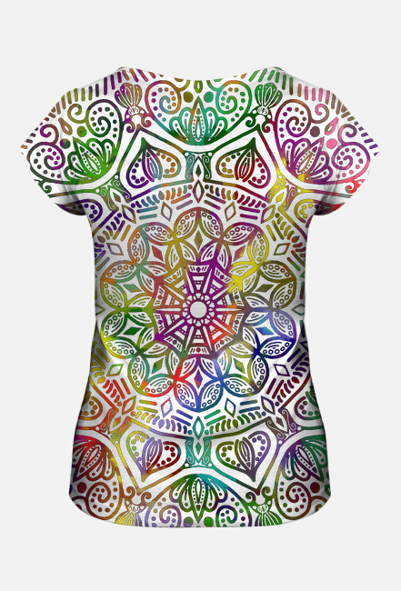 T shirt Mandala rainbow 002