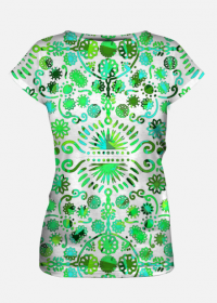 Tshirt Mandala green pattern