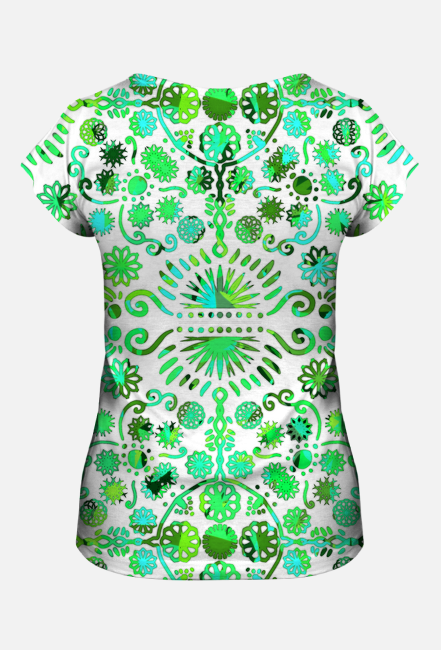 Tshirt Mandala green pattern