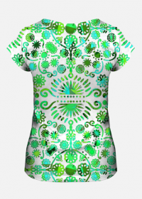 Tshirt Mandala green pattern