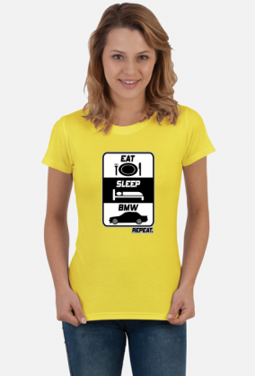 E30 - Eat Sleep BMW Repeat (koszulka męska)