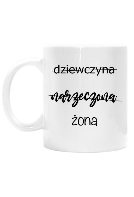 Kubek dziewczyna narzeczona żona