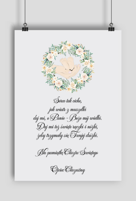 Plakat Pamiątka Chrztu Świętego