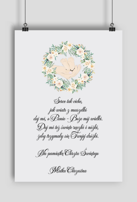 Plakat Pamiątka Chrztu Świętego