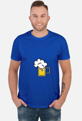 Koszulka z nadrukiem butelki piwa