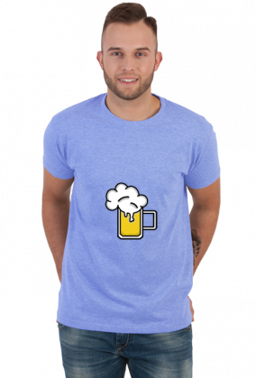 Koszulka z nadrukiem butelki piwa
