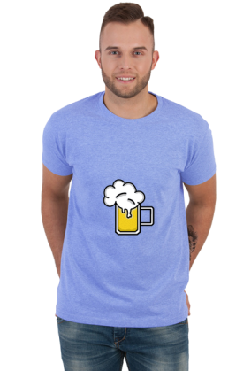 Koszulka z nadrukiem butelki piwa