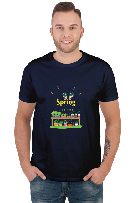 T-shirt męski Ogrodnik na wiosnę
