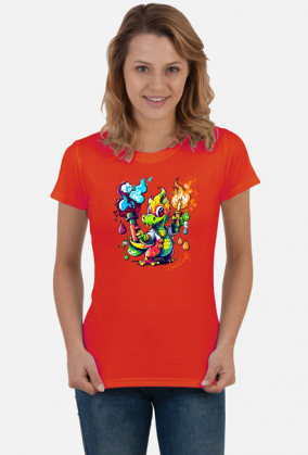 Koszulka Damska Flame